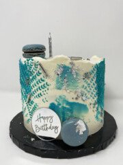 cake gab stencil blue