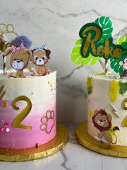 cake jungle babies puppies