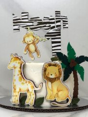 pastel animales selva