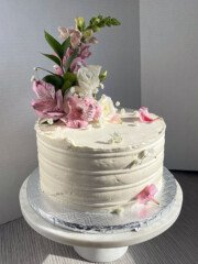 with flowers